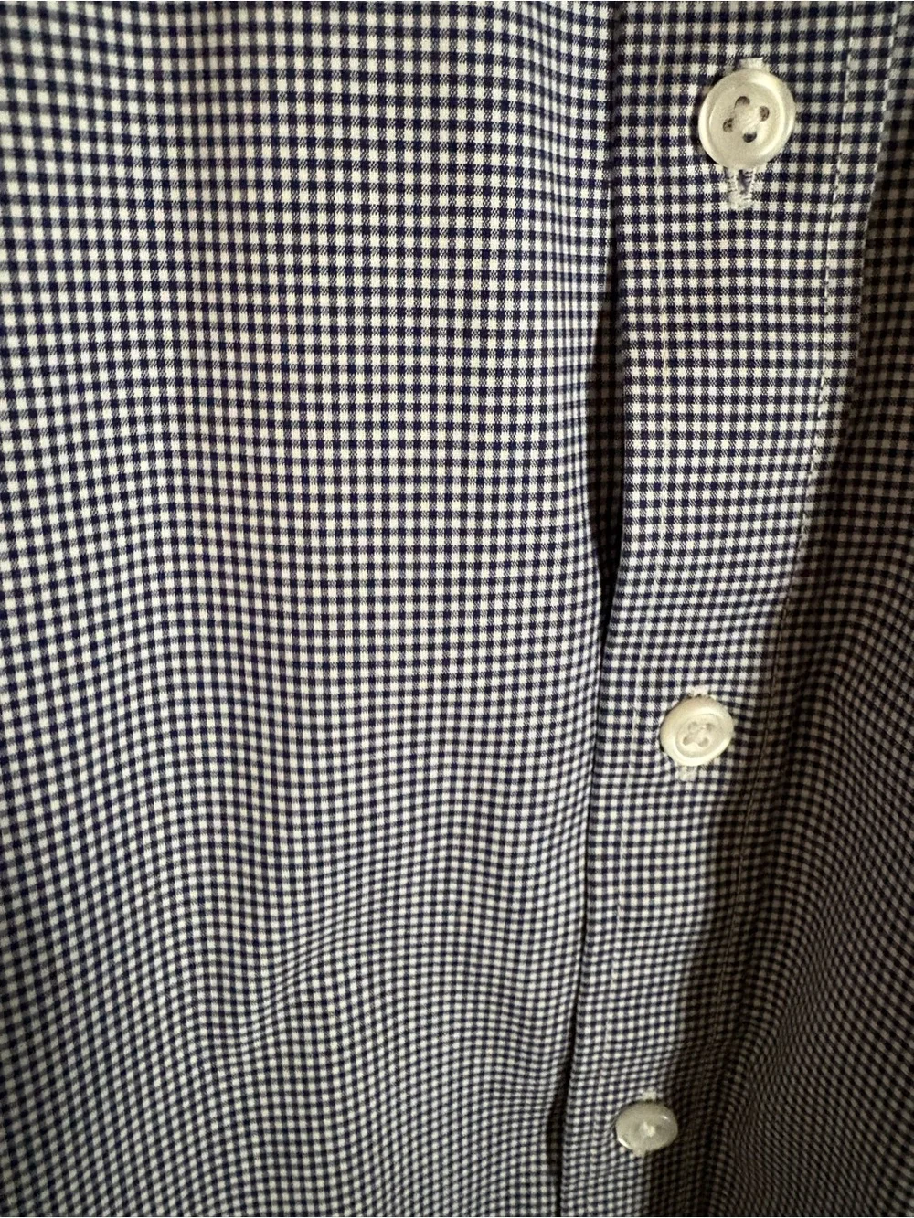 J. Crew Men's Navy Micro-Check Dress Shirt